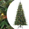 vidaXL Albero di Natale Artificiale con Rami Pieghevoli Verde 240 cm