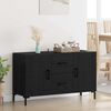 vidaXL Credenza Rovere Nero 100 x 36 x 60 cm Legno multistrato