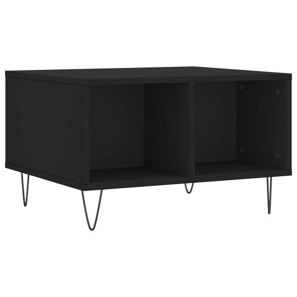 vidaXL Tavolino da Salotto Nero 60x50x36,5 cm in Legno Multistrato