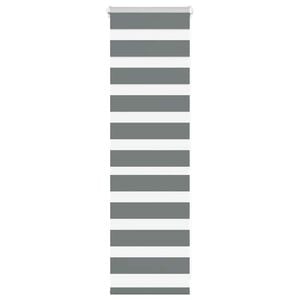 vidaXL Tenda Zebra Grigio Scuro Larghezza Tessuto 35,9 cm Poliestere
