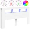 vidaXL Testiera LED Bianca 180x18,5x103,5 cm Legno Multistrato