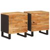 vidaXL Armadio da Notte 2 pcs Marrone 40 x 33 x 46 cm