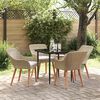 vidaXL Set da Pranzo per Giardino con cuscino 5 pcs Beige polyrattan
