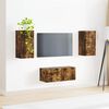 vidaXL Set mobile TV 2 pcs Rovere fum&eacute; Legno multistrato