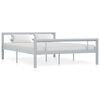 vidaXL Giroletto Grigio e Bianco in Metallo 160x200 cm