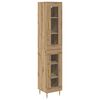 vidaXL Credenza 2 pz Rovere artigianale 34,5 x 34 x 180 cm