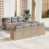 vidaXL Set di divani 8 pcs Beige e Grigio Chiaro polyrattan