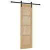 vidaXL Porta scorrevole Naturale 61 x 198,5 cm Legno Massello di Pino