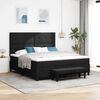 vidaXL Letto a molle con materasso Nero 180 x 200 cm Tessuto