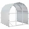 vidaXL Pollaio Argento 200 x 200 x 200 cm Acciaio zincato