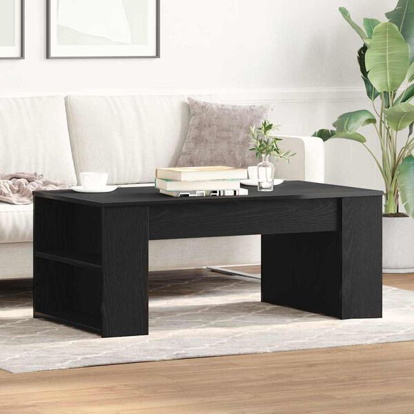 vidaXL Tavolino da salotto Rovere Nero 102 x 55 x 42 cm