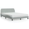 vidaXL Giroletto Dover Grigio Chiaro 137x190 cm in Velluto