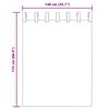 vidaXL Tende in Voile con Linguetta 2 pz Nero