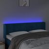 vidaXL Testiera a LED Blu Scuro 147x16x78/88 cm in Velluto