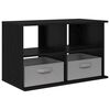 vidaXL Supporto TV con cassetto Rovere Nero 79 x 40 x 48 cm