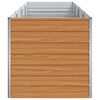 vidaXL Letto Rialzato Giardino 320x80x77 cm in Acciaio Zincato Argento