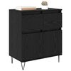 vidaXL Credenza con cassetto Rovere Nero 60 x 35 x 70 cm