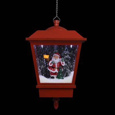 vidaXL Lampada Natalizia Sospesa LED e Babbo Natale Rossa 27x27x45 cm