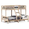 vidaXL Letto a Castello 90x200/120x200 cm in Legno Massello di Pino