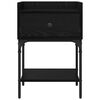 vidaXL Comodino Rovere Nero 40 x 29 x 60 cm Legno multistrato