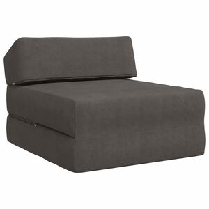 vidaXL Divano Letto Pieghevole Grigio Scuro 60 x 70 x 41 cm Tessuto