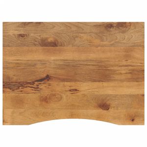 vidaXL Piano Scrivania con Curva 100x80x2,5cm Massello Grezzo di Mango