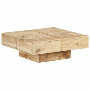vidaXL Tavolino da Salotto 80x80x28 cm in Legno Massello di Mango
