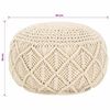 vidaXL Pouf Lavorato a Mano in Macram&eacute; 45x30 cm in Cotone