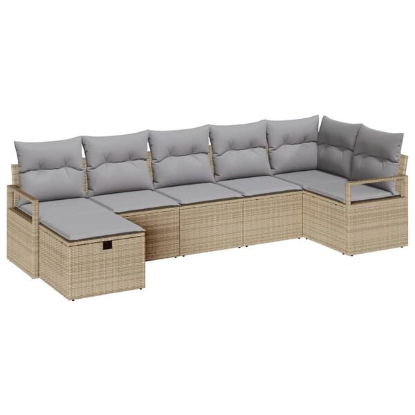 vidaXL Set di divani con cuscino 4 pcs polyrattan
