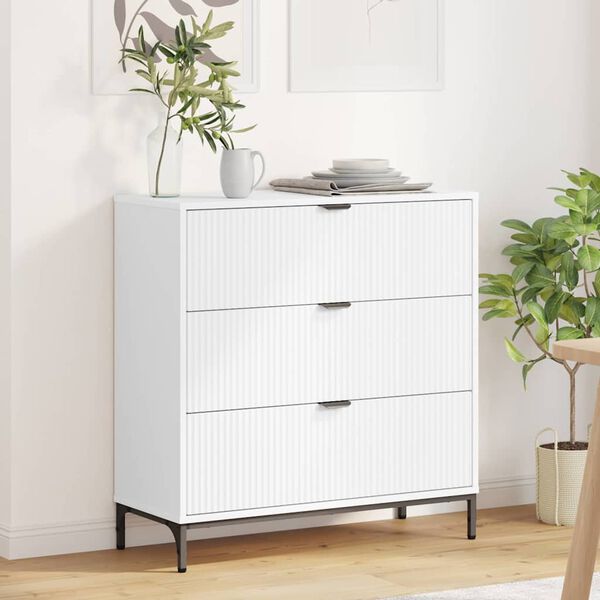 vidaXL Credenza Bianco 79,5 x 33 x 82 cm Legno multistrato