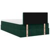 vidaXL Pouf Letto con Materasso Verde Scuro 120x190 cm Velluto