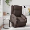 vidaXL Poltrona Alzapersona Reclinabile Marrone in Similpelle