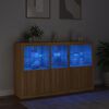 vidaXL Credenza con Luci LED Rovere Sonoma 162x37x100 cm