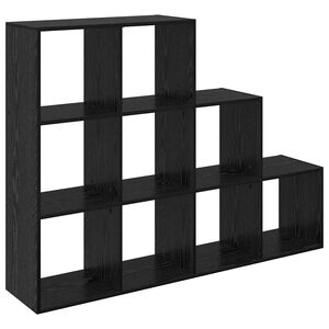vidaXL Libreria divisoria Rovere Nero 137,5 x 29 x 103,5 cm