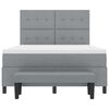 vidaXL Letto a molle con materasso Grigio chiaro 160 x 200 cm Tessuto