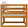 vidaXL Sedia da Giardino con Cuscino Crema in Legno Massello di Acacia