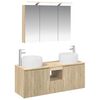 vidaXL Set di Armadi da Bagno 4 pz Rovere Sonoma Legno ingegnerizzato
