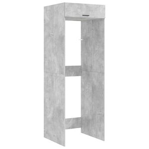 vidaXL Mobiletto per lavatrice Calcestruzzo 67,5 x 68 x 200 cm