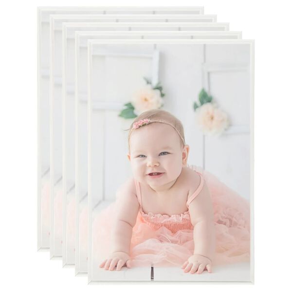 vidaXL Cornici Foto Collage 5 pz per Tavolo Argento 21x29,7 cm in MDF