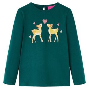 Maglietta da Bambino a Maniche Lunghe Verde Scuro 92