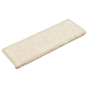 vidaXL Tappetini per scale 15 pz 65x21x4 cm bianchi