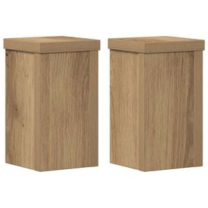 vidaXL Supporto per piante 2 pz Rovere 10 x 10 x 18 cm