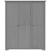 vidaXL Armadio BODO 146x53,5x173 cm in Legno Massello di Pino Grigio