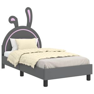 vidaXL Struttura letto bambini con testata Grigio chiaro 80 x 160 cm