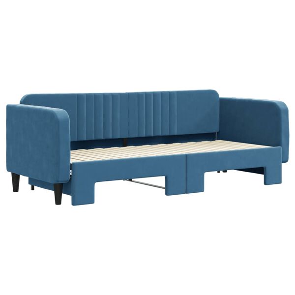 vidaXL Divano Letto con Letto Estraibile Blu 80x200 cm in Velluto