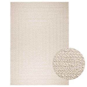 vidaXL Tappeto ZIZUR Crema 200x290 cm Aspetto Iuta Interni ed Esterni
