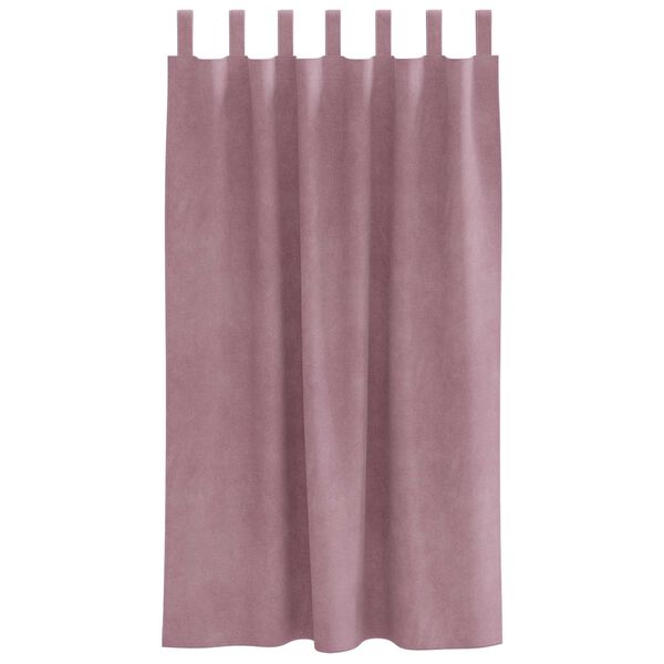vidaXL Tende oscuranti 2 pcs Rosa scuro 140 x 175 cm Velluto