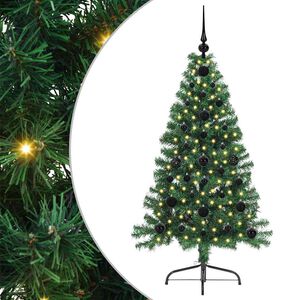 vidaXL Albero di Natale artificiale con luci integrate Verde 120 cm