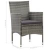 vidaXL Set Divani da Giardino 4 pz con Cuscini in Polyrattan Grigio