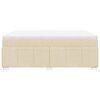 vidaXL Giroletto a Molle con Materasso Crema 140x200 cm in Tessuto